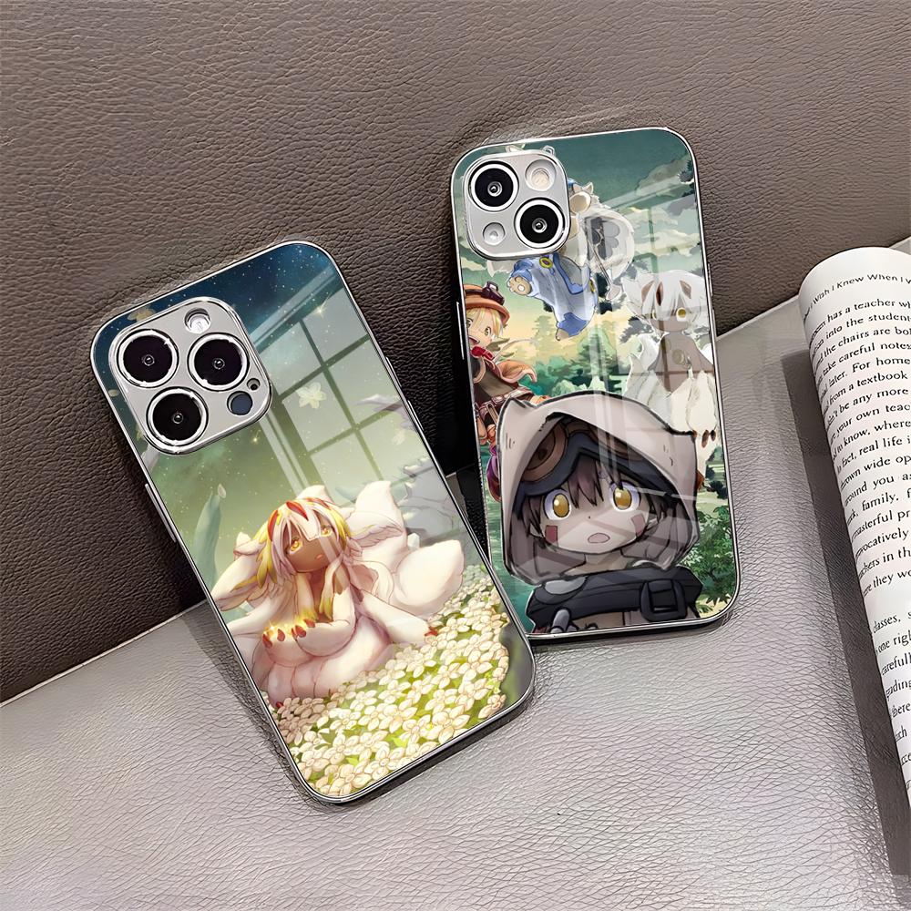 Made In Abyss Phone Case For IPhone 17 Pro Max 15 Pro 16 14 Plus 12 13 Mini 11 Pro Shockproof Electroplated Glass Cover