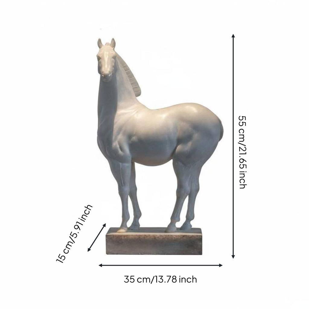Horse Statue Auspicious Gift Modern Resin Decor for Office Desk
