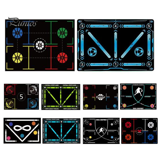 Basketball Footwork Trainer Training Mat Non-Slip Low Noise System Dribbling Agility Footstep for at Home Speed