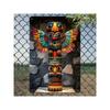 Vintage Metal Wall Art Retro Totem Stone Decor Panel