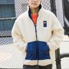 Anta Winter Lamb Fleece Warm Stand Collar Sports Jacket Men Jackets Vanilla-White 952138701-1