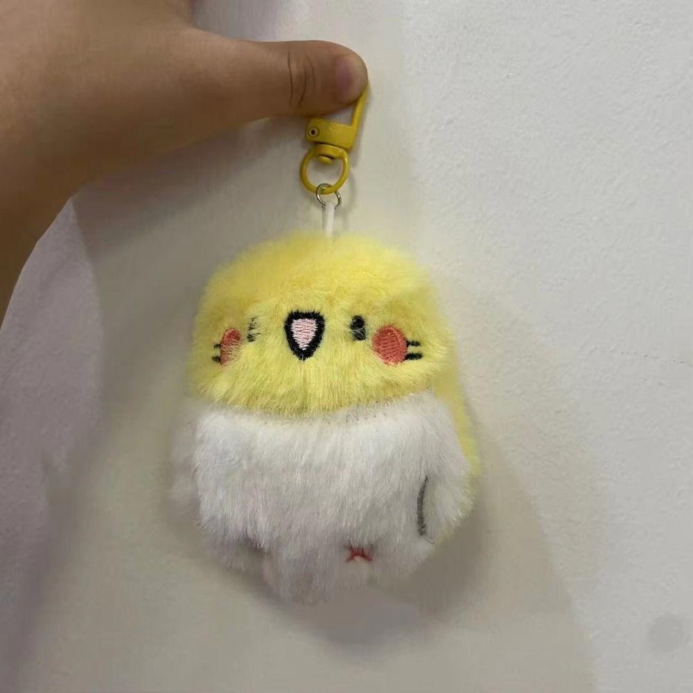 Super Cute Parrot Bird Pendant Bag Charm Bird Plush Doll Adorable Bird Keychain  Jewelry Gift