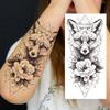 1 Sheet Girls With Flowers Holy Mother Temporary Tattoos For Women Body Art, Long Lasting Waterproof Temp Fake Tattoo Stickers