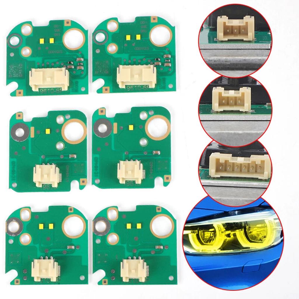6 Pcs Angel Eye LED Light Boards Lemon Yellow Angel Eyes DRL Control Module for BMW-3-Series F30 F31 LCI 2014-2019 Compatible with US EU Models