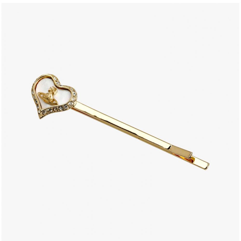 Vivienne Westwood Petra Heart Barbie Pin Hair Clip 67030018 02r782
