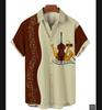 Summer Plus Size Men's Casual 3D Digital Printed Short Sleeve Shirt Hawaiian Men's Shirt