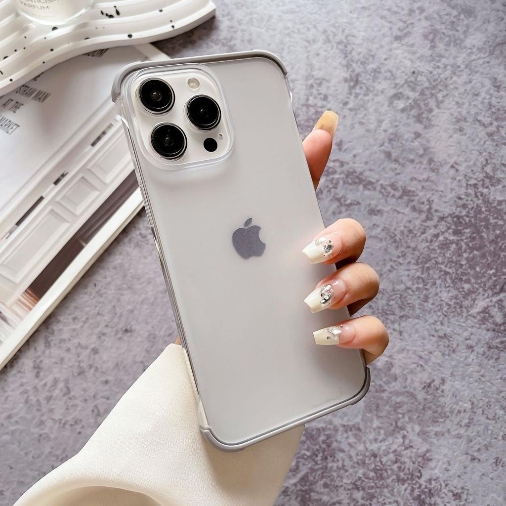 Applicable To Apple 16 Mobile Phone Case Contrasting Color Two-in-one IPhone 15 Skin Feeling Without Border 14promax Summer Heat Dissipation