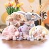 Cute Skirt Bunny Plush Toy Pendant Key Chain Bag Decor For Gift And Kids Play