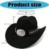 Sueded Cowboy Cap with Wide Brims for Women Men Enhancing Durability Comfort Wear for Music Festival Party Essential