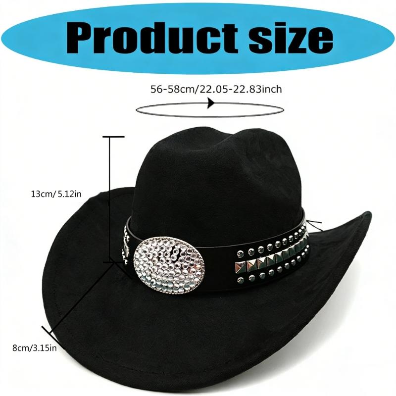 Sueded Cowboy Cap with Wide Brims for Women Men Enhancing Durability Comfort Wear for Music Festival Party Essential