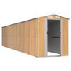 3147480 vidaXL Garden Shed Light Brown 192x938x223 Cm Galvanized Steel