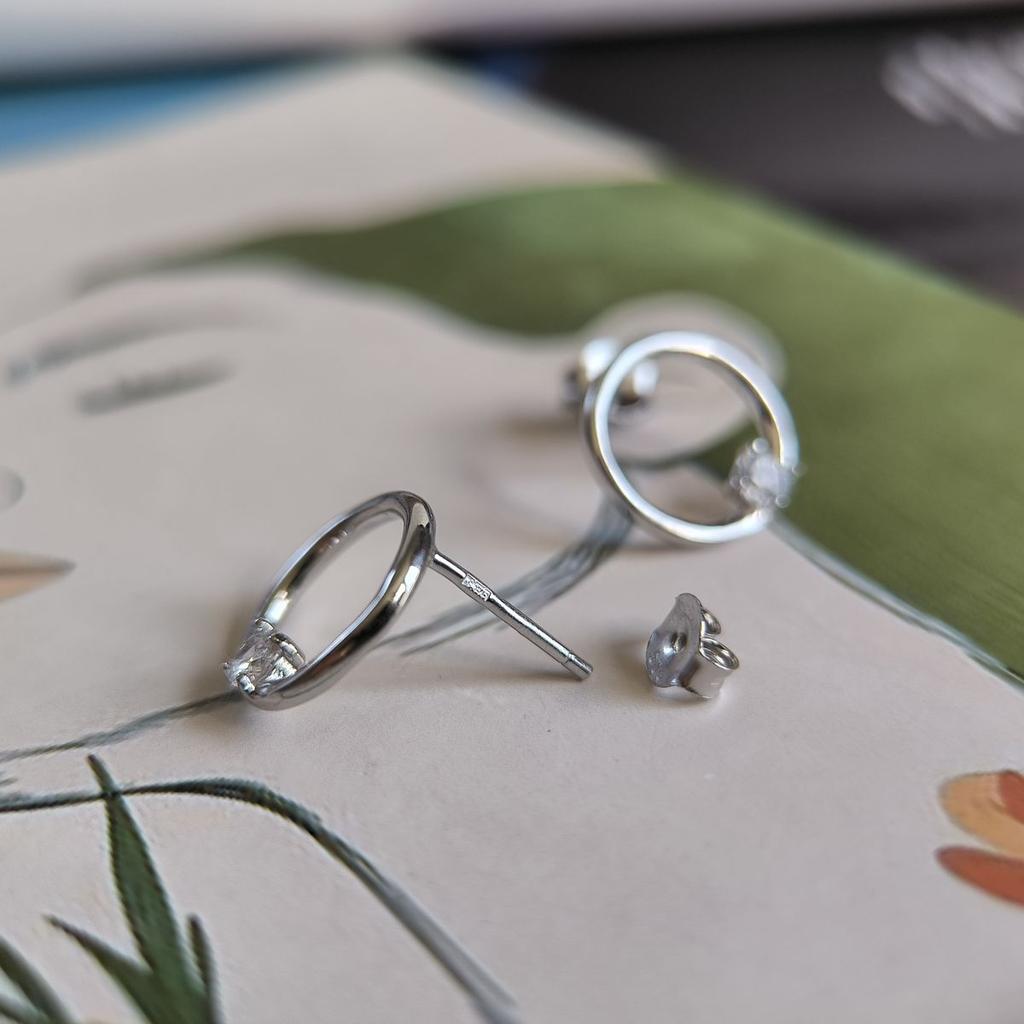 Silver Earrings with Cubic Zirkonia (2187431)