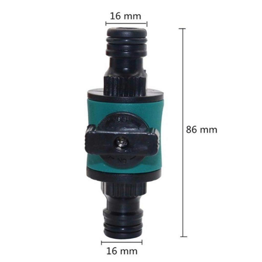 16mm Joint 1/2 Inch To 16mm Quick Connector With Valve Garden Irrigation System Fast Couplings Accessories Garden Supplies 1 Pcs