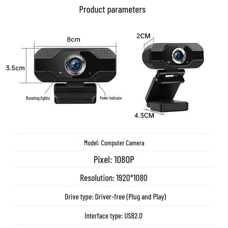 HD Conference Camera for Online Classes, Live Streaming, Gaming & Video Calls on Desktop/Laptop
