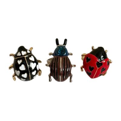 Unique Insect Inspired Fashion Ring With Vibrant Colors And Bold Design Trendy Oversized Insect Ring For Women