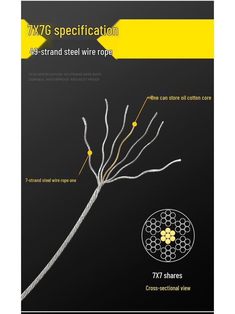 304 Stainless Steel Clothesline Wire Rope & Hand-Crank Balcony Drying Rack Replacement Accessories.