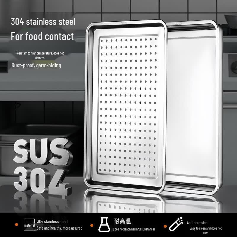 Zhebu Commercial 304 Stainless Steel Perforated Steaming Tray