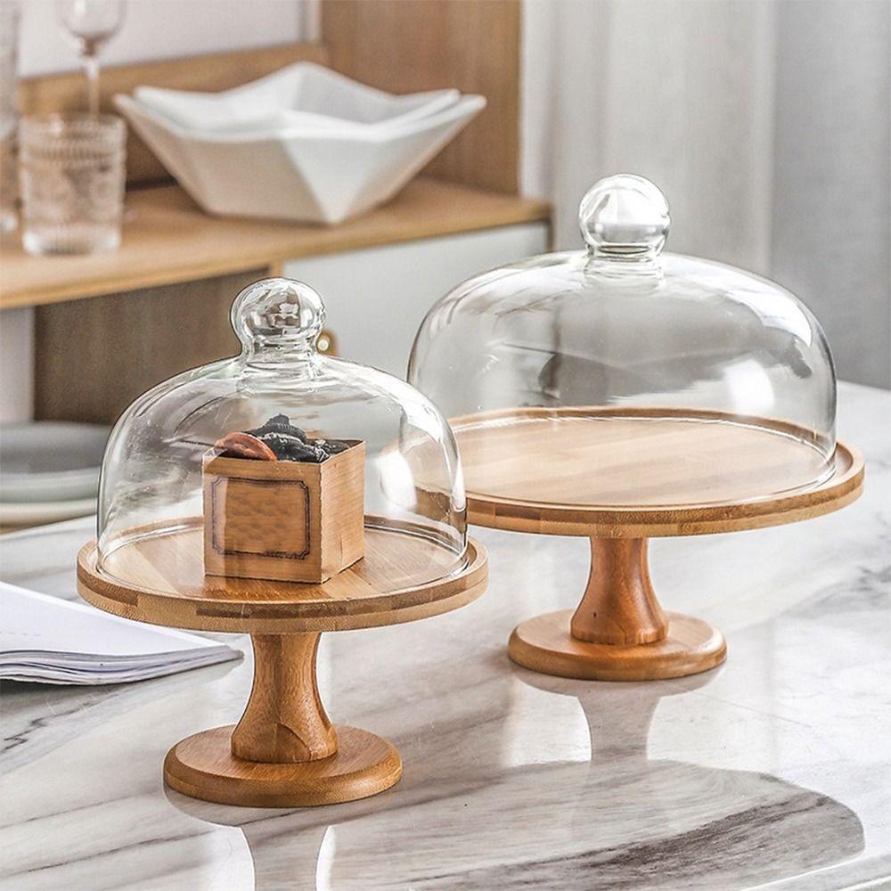 Vintage Wooden Cake Stand Transparent Cake Display Stand Dessert Stand  Afternoon Tea