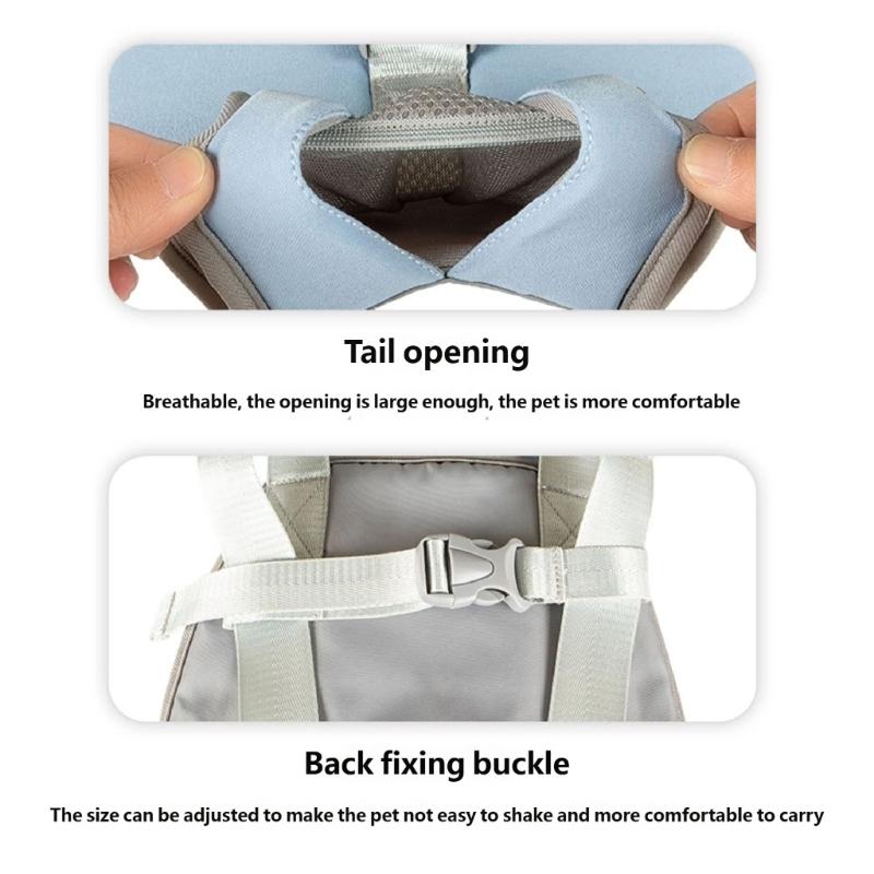 Durability Pet Bag With Storage Compartments Convenient Front Load Pet Carriers For Active Pet Owners