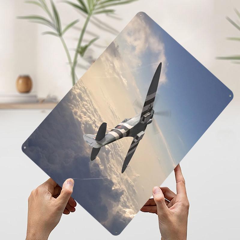 Supermarine Spitfire Mk PR XIX Poster Customized Vintage Metal Signs Wall Art Retro Tin Plaque for Mancave Decoration Gaming