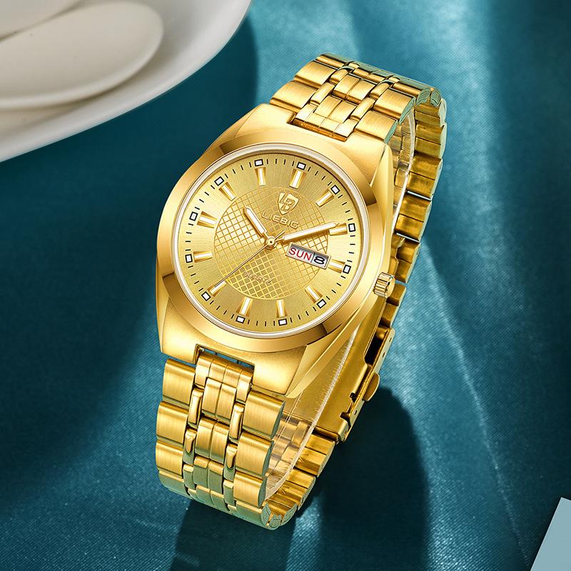 LIEBIG L1020 Nieuw Modeontwerp Dameshorloge Kalender Lichtgevende Wijzers Reloj Montre Horloge voor Mannen Waterdicht Luxe Koppelhorloges