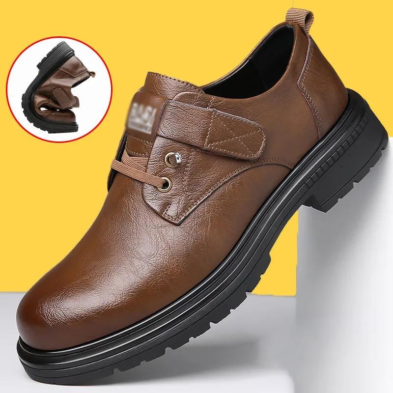 Low-top Men's Shoes Autumn Business Casual Leather Shoes Men's Soft-soled Martin Tooling Shoes Men's
