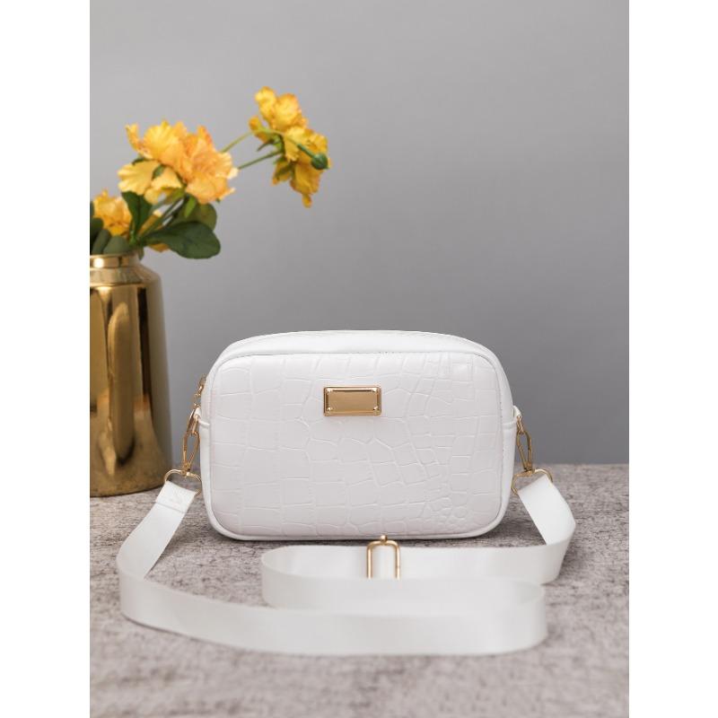 New simple single shoulder crossbody small bag fashionable and casual crocodile pattern women's bag