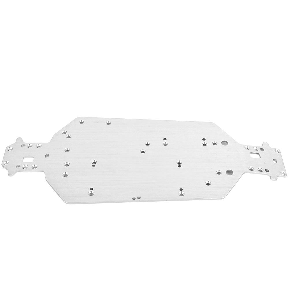 

Aluminum Alloy Chassis Upgrade Parts Fit for HSP 94107 94111 94110 94124 RC CarSilver