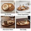 Oval Serving Plate Minimalist Style Japanese Style Tray Sturdy Snacks Tray Leisure Tea Time
