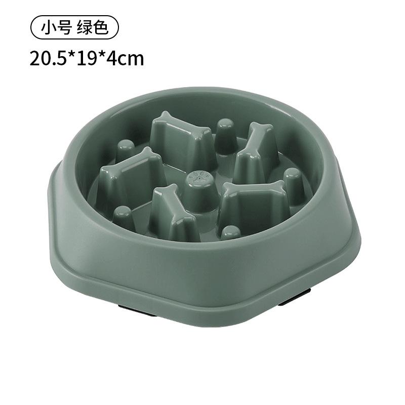 

Dog Slow Food Bowl Dog Bowl Dog Bowl Non-slip Pet Feeding Bowl Small Dog Dog Food Bowl Anti-choking Cat Bowl Green, Small C-740A
