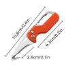 1pc Black/Orange Portable Multi-functional Parcel Knife Keychain Serrated Hook Carry-on Unpacking Emergency Survival Box Opener