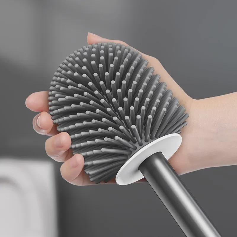 Universal Silicone Toilet Brush Head for Effective Bathroom Cleaning