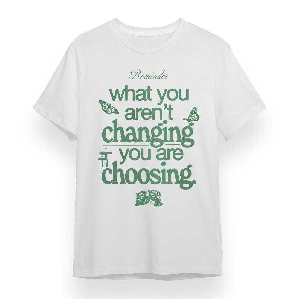 

Women s T-shirt with What You Aren t Changing White 100% Cotton Plus Size Tee M