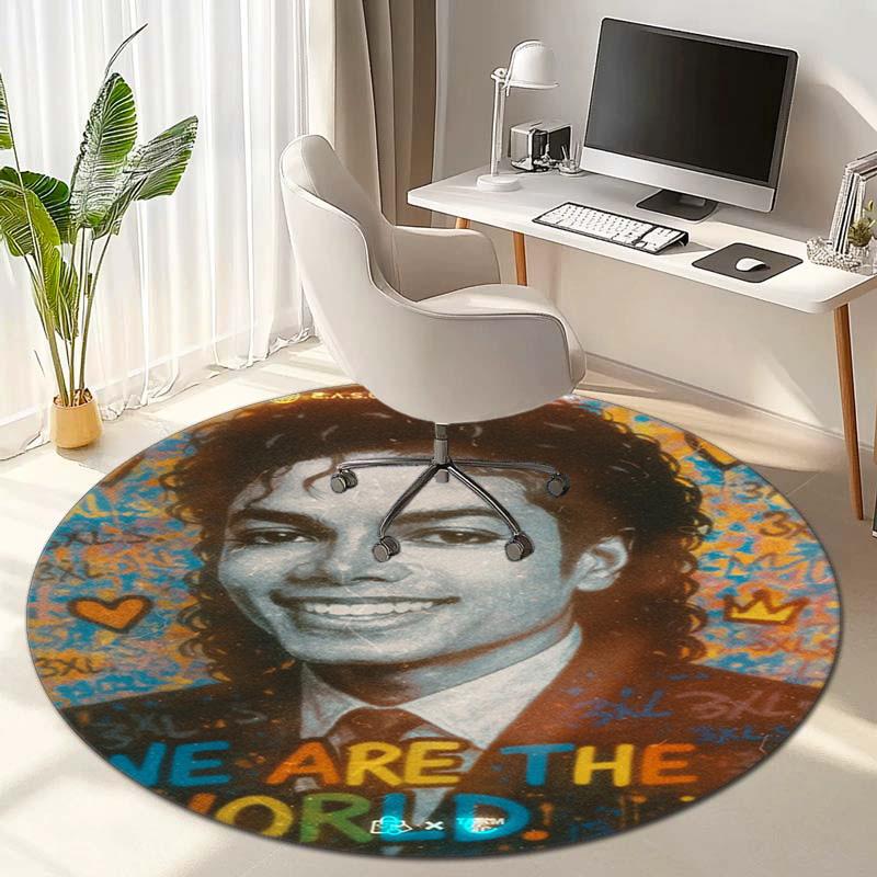 Renowned American Grammy Award Winning Singer Michael Jackson's Circular Carpet Is Soft, Home, Bedroom, Door Mat Decoration, and Non Slip Carpet F1