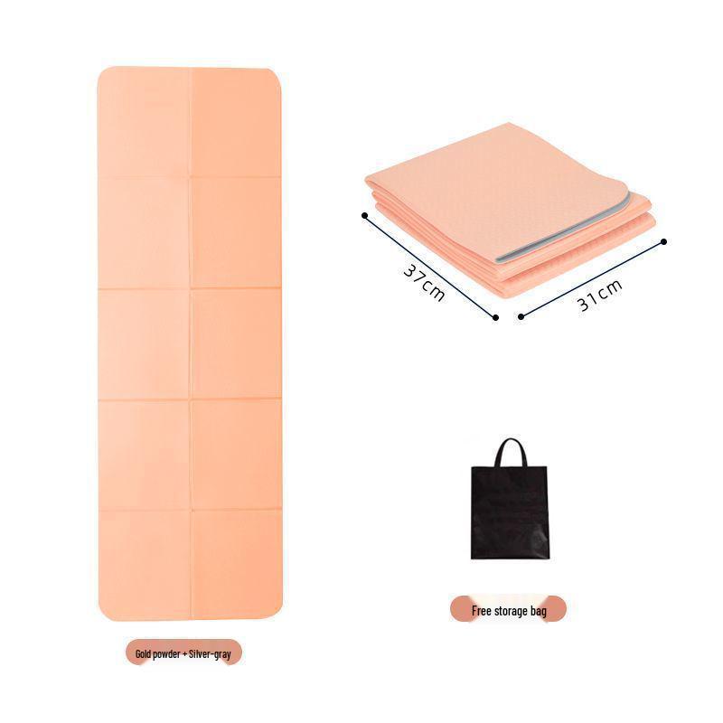 Tappetino da Yoga Pieghevole Antiscivolo Portatile Insonorizzato Inodore e Set con Corda per Saltare