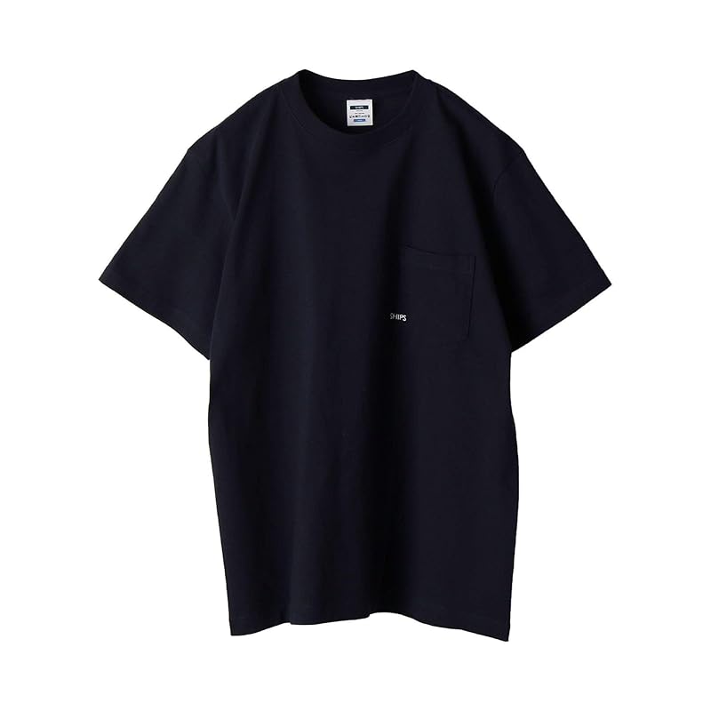 

[Ships] T-shirt unisex micro logo big silhouette pocket men s 112170041 navy XL