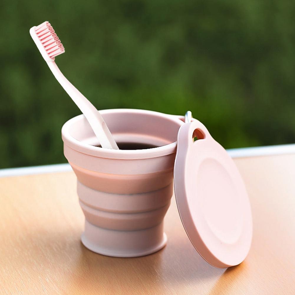 Silicone Foldable Cup Telescopic Cute Water Bottle Mini Retractable Cup Travel Children Cups Portable Teacups Drink Water Cup