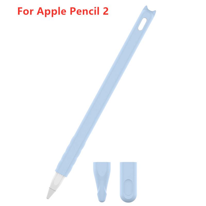 Soft Silicone Case For Apple Pencil 2 generation Pen Case Ipad Stylus Anti-drop And Non-slip Protective Shell Cover Accessories