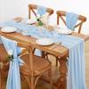 Chiffon Table Runner Sheer Fabric Silk Wedding Arch Overlay Draping  Bridal Shower Party Festival Baby Home Christmas Decoration