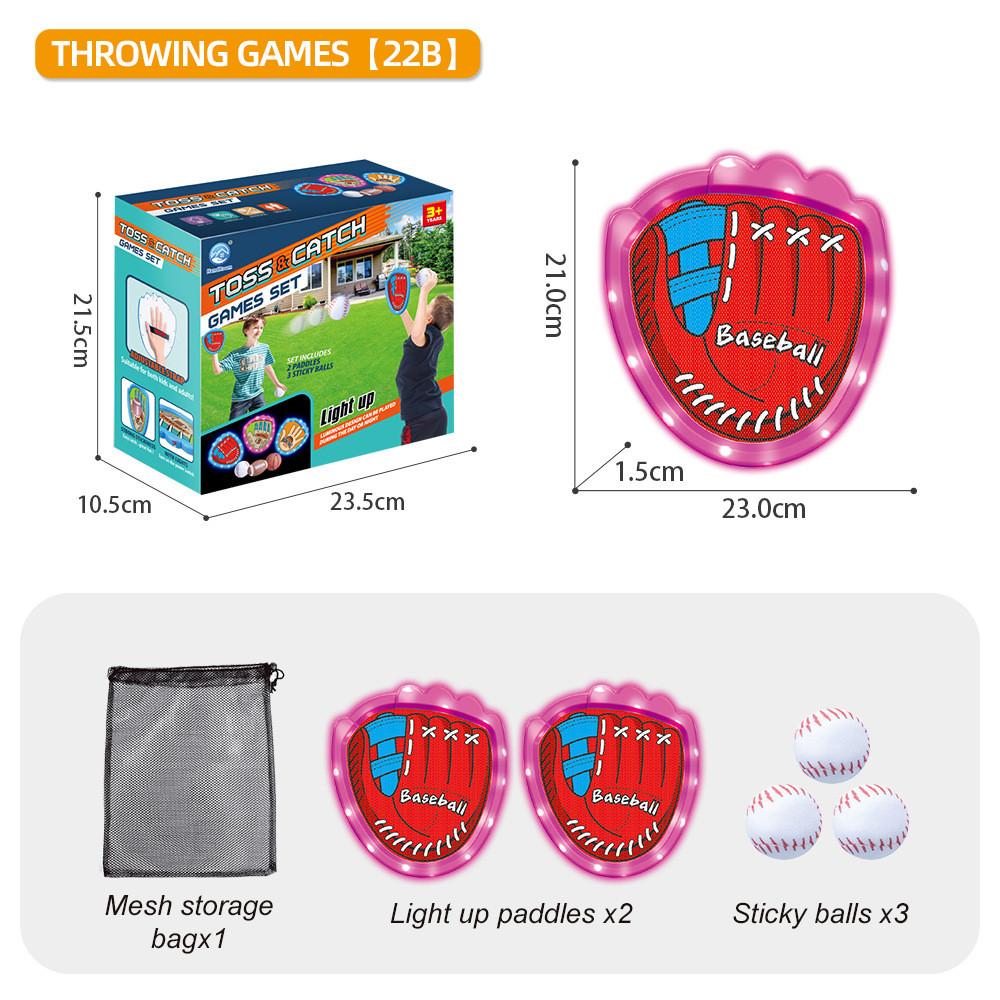 Camping Game Childrens Glow Sticky Target Ball Outdoor Family Activity Gift Set