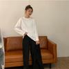 White Base Layer Women's Autumn New Korean Fashion Women's Clothing Trendy Inner Wear Pure Color Long Sleeve T-Shirt Women's Fashion