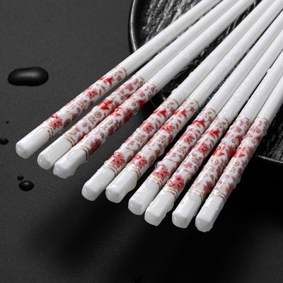 Kreative Rosen-Keramik-Essstäbchen für den Heimgebrauch, Hochwertige antibakterielle und schimmelresistente Keramik-Essstäbchen, Chinesisches Geschirr