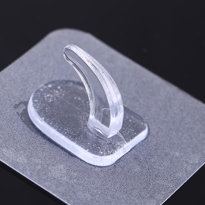 5Pcs Free Punching Seamless Invisible Hook Bathroom Kitchen Adhesive Hook