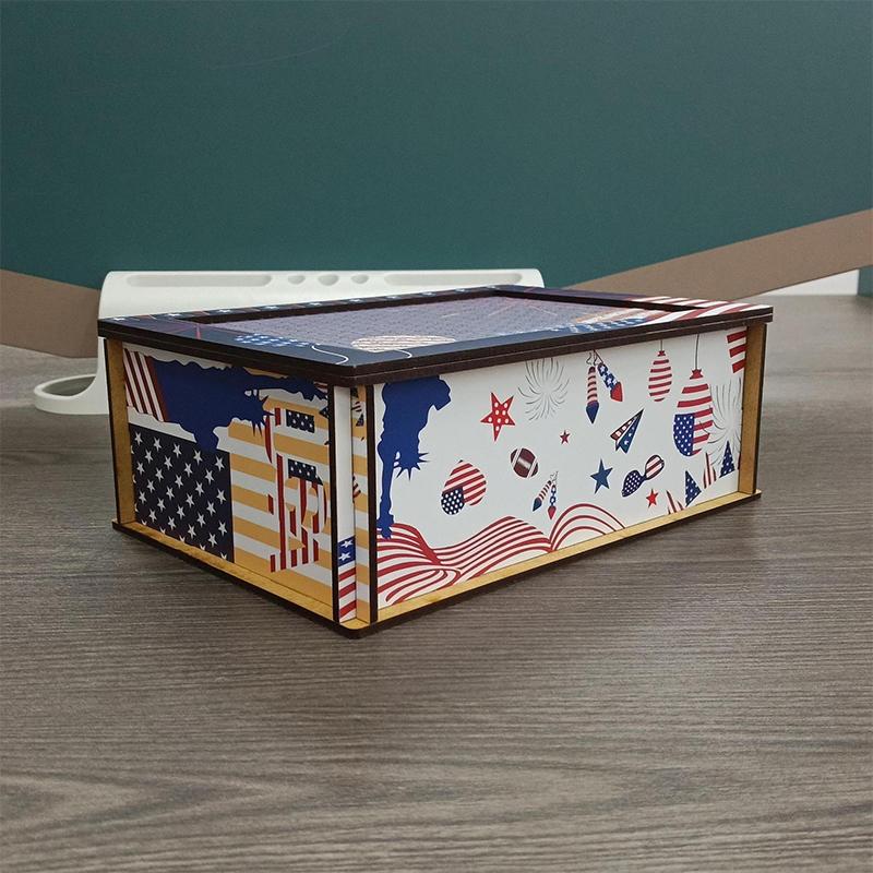 

Копилка 10 000 Патриотичная 4 июля Деревянная копилка со счетчиком 10K Челлендж по накоплению Бюджетная коробка для взрослых детей