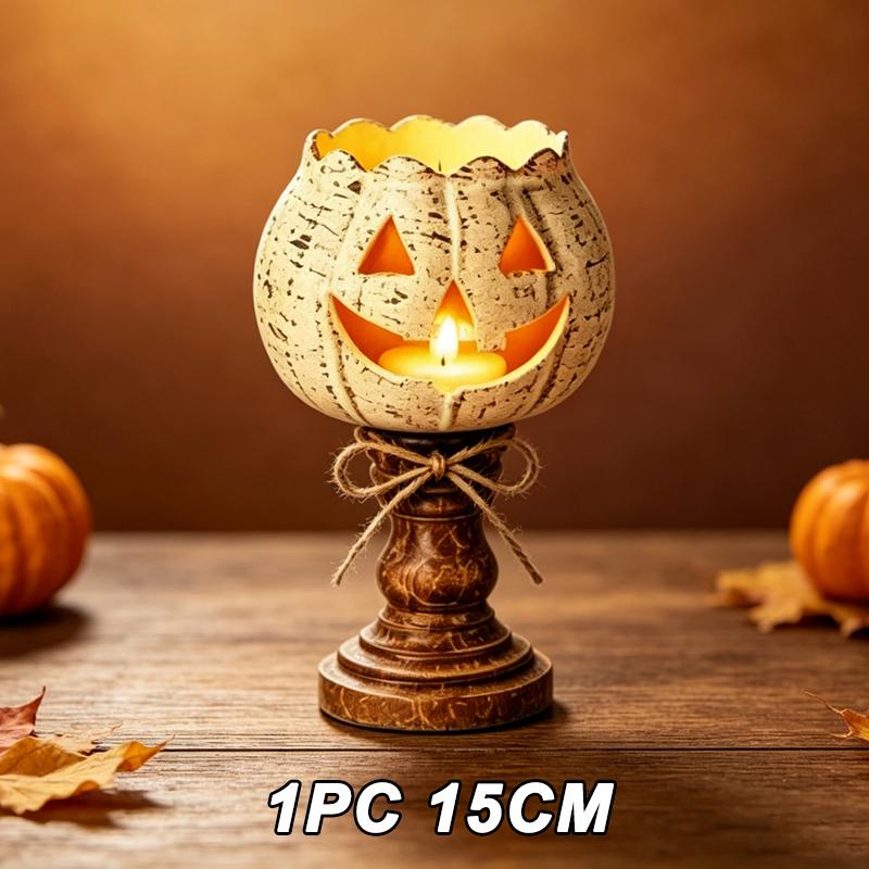 Xiaomi Halloween Light Pumpkin Candlestick Lantern Pumpkin Tealight Candle Holder Lamp Halloween Party Home Decor Ornaments Props Gifts