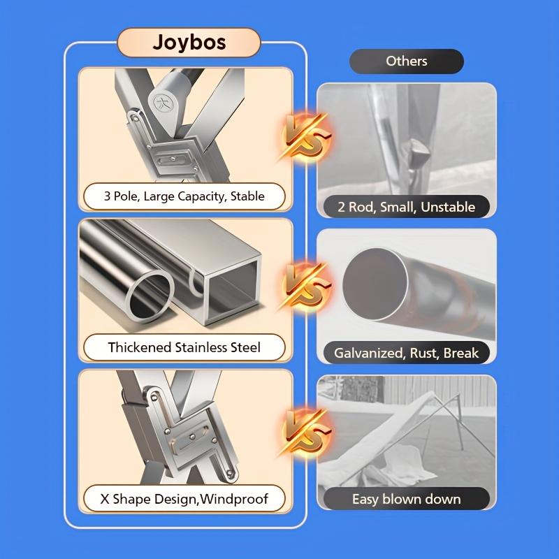 Stainless Steel Folding Retractable Clothes Drying Rack, 42.52-62.99 or 48.43-78.74 Inch, Indoor Outdoor Laundry Use