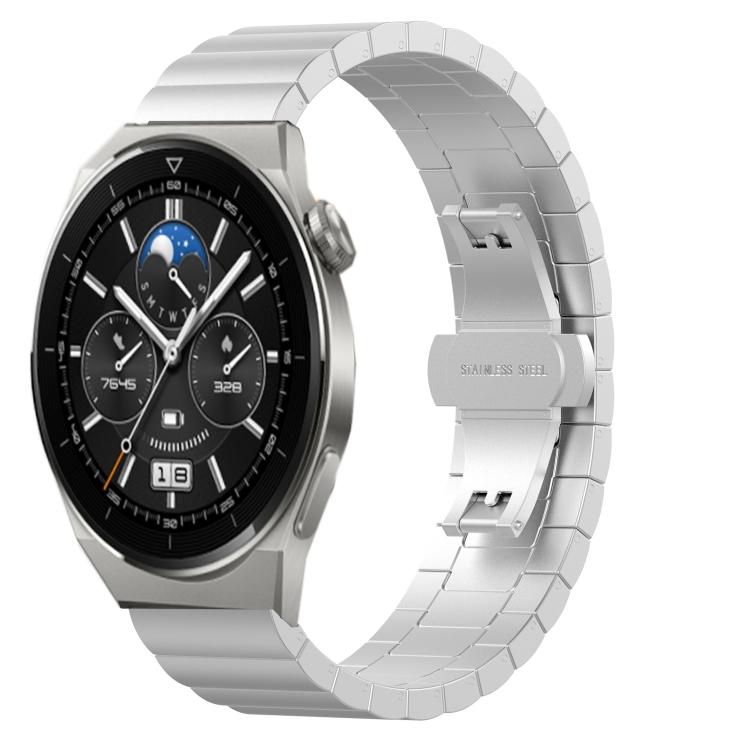 

For Huawei Watch GT 3 Pro 43mm 20mm One Bead Butterfly Buckle Metal Steel Watch Band For Huawei Watch GT 3 Pro 43mm серебряный