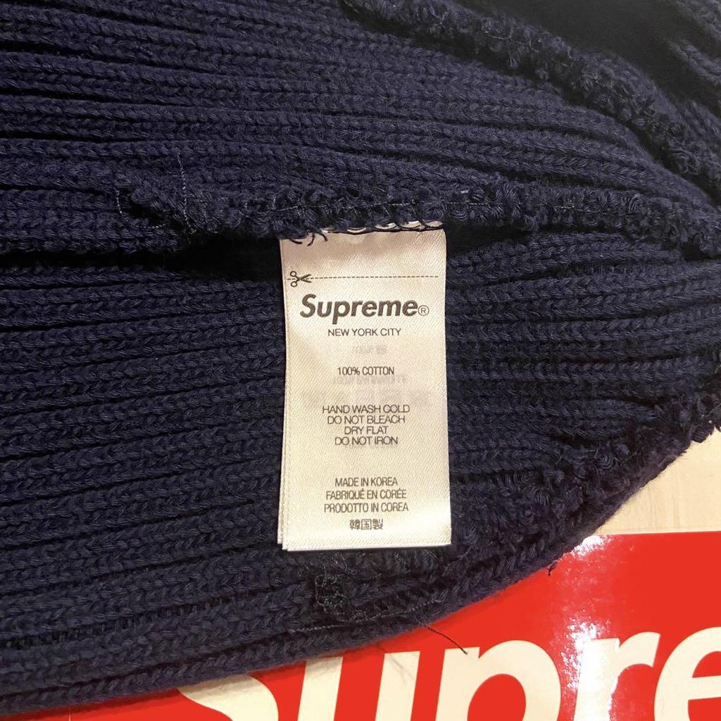 [USED] Supreme 24SS Overdyed Beanie Navy