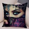 Beautiful Lady Pillow Case Decor Colorful Masked Woman Pillowcase Super Soft Plush Cushion Cover for Sofa Home Car Xcm