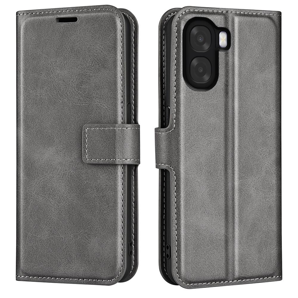 Für Oppo A6x 4G/A6x 5G Hülle mit Ständer, kratzfeste Lederhülle mit Kalbslederstruktur für das Telefon